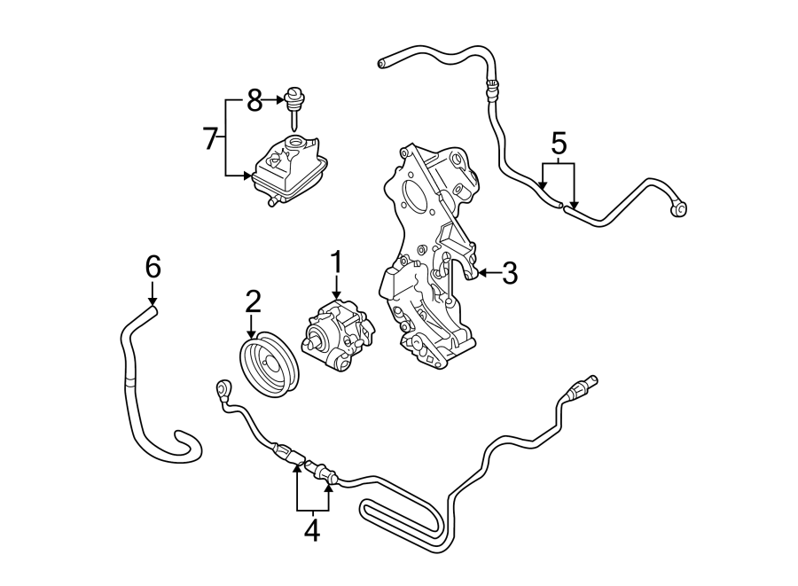 STEERING GEAR & LINKAGE. PUMP & HOSES.