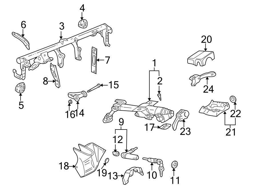 23STEERING COLUMN ASSEMBLY.https://images.simplepart.com/images/parts/motor/fullsize/9276420.png