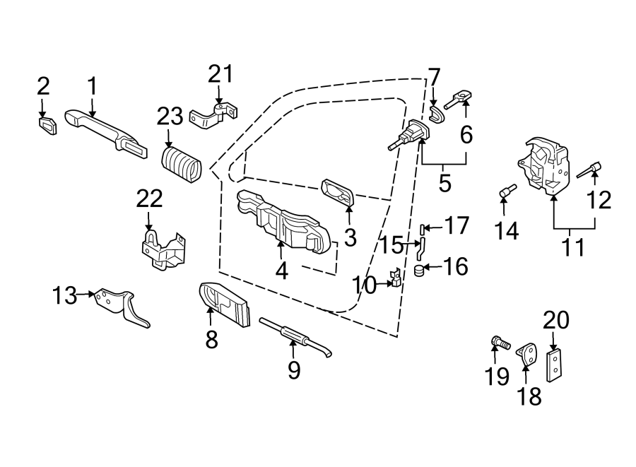 13FRONT DOOR. LOCK & HARDWARE.https://images.simplepart.com/images/parts/motor/fullsize/9277560.png