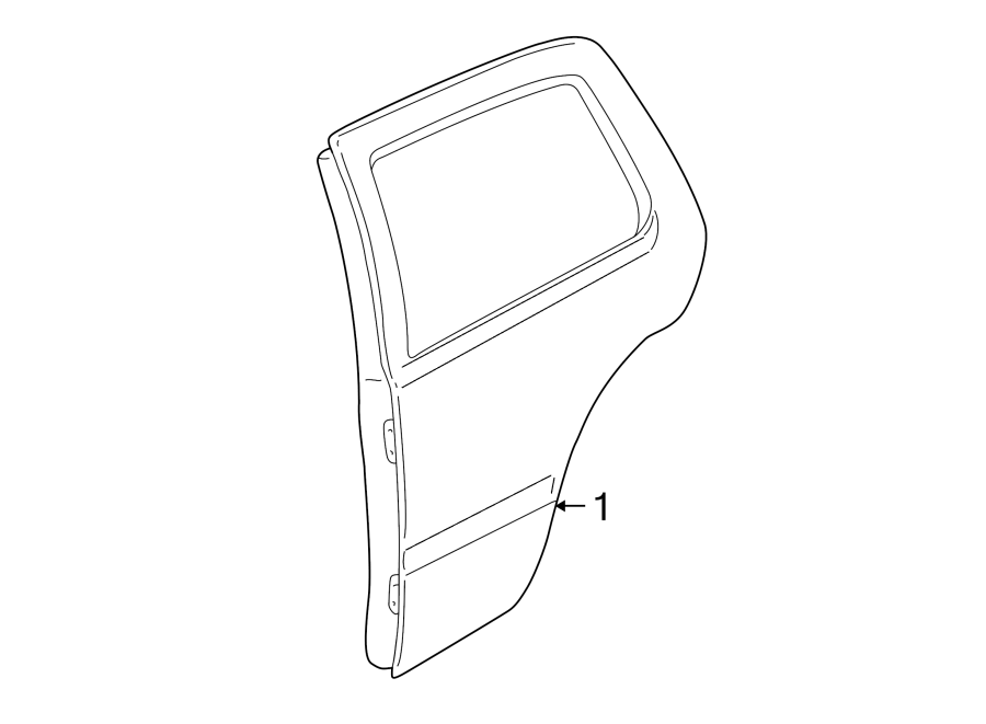 1REAR DOOR. EXTERIOR TRIM.https://images.simplepart.com/images/parts/motor/fullsize/9277575.png