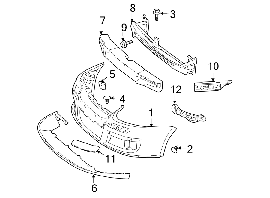 11FRONT BUMPER & GRILLE. BUMPER & COMPONENTS.https://images.simplepart.com/images/parts/motor/fullsize/9278005.png