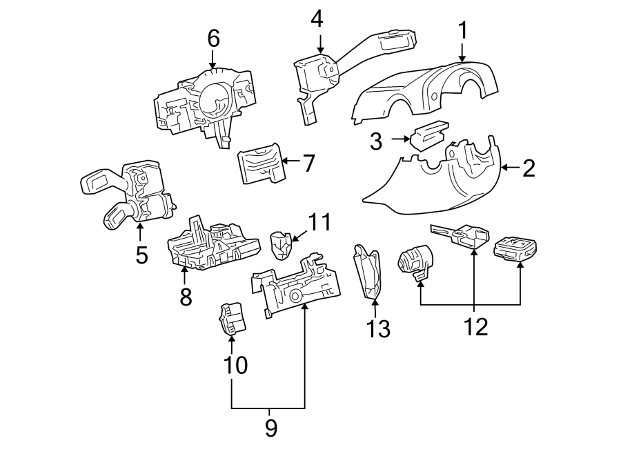 11STEERING COLUMN. SHROUD. SWITCHES & LEVERS.https://images.simplepart.com/images/parts/motor/fullsize/9278305.png