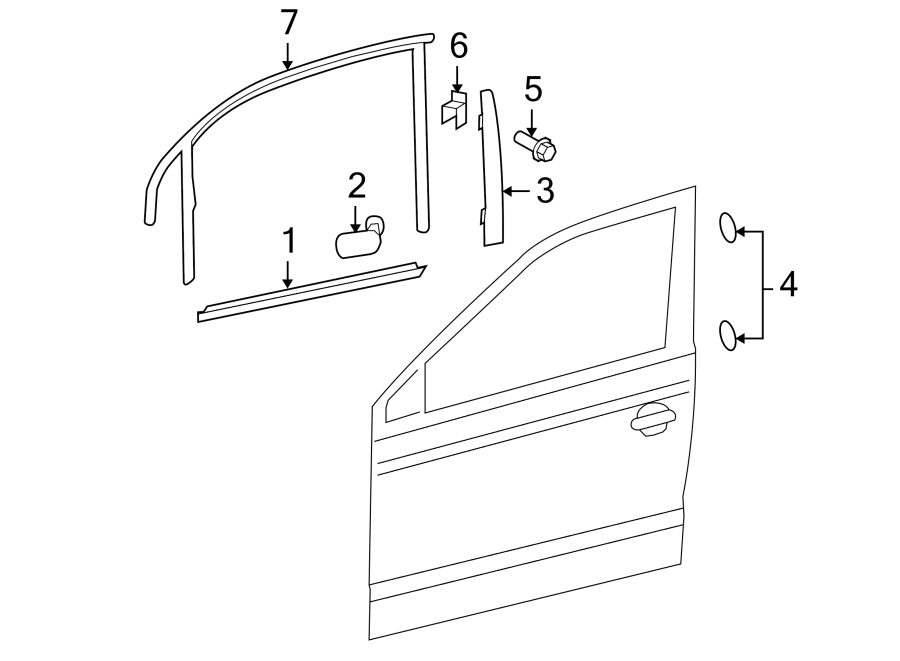 3FRONT DOOR. EXTERIOR TRIM.https://images.simplepart.com/images/parts/motor/fullsize/9278465.png