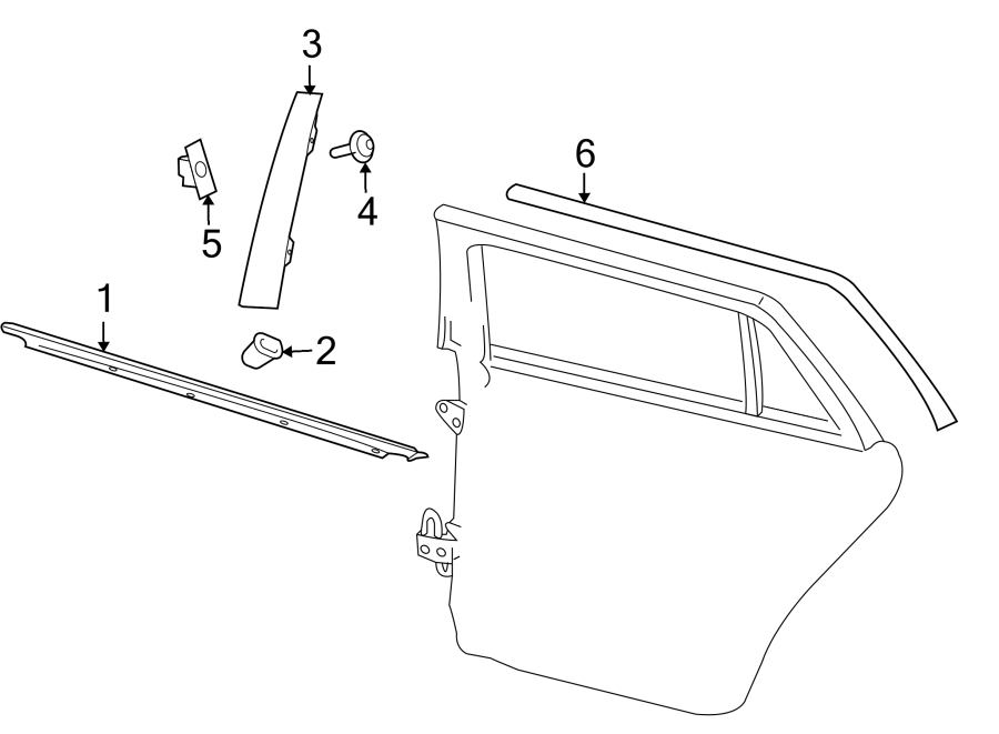 1REAR DOOR. EXTERIOR TRIM.https://images.simplepart.com/images/parts/motor/fullsize/9278497.png