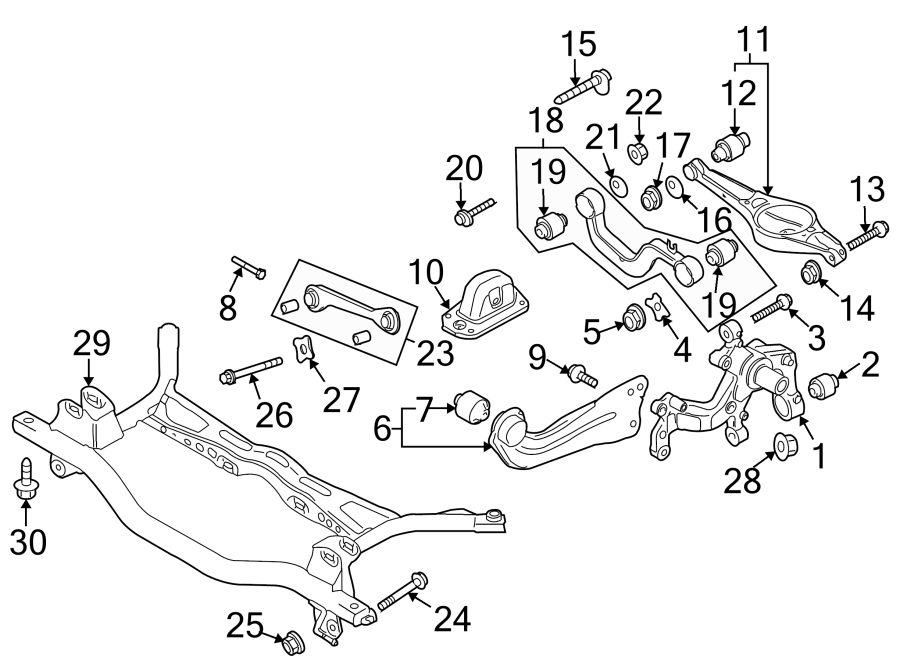 REAR SUSPENSION. SUSPENSION COMPONENTS.