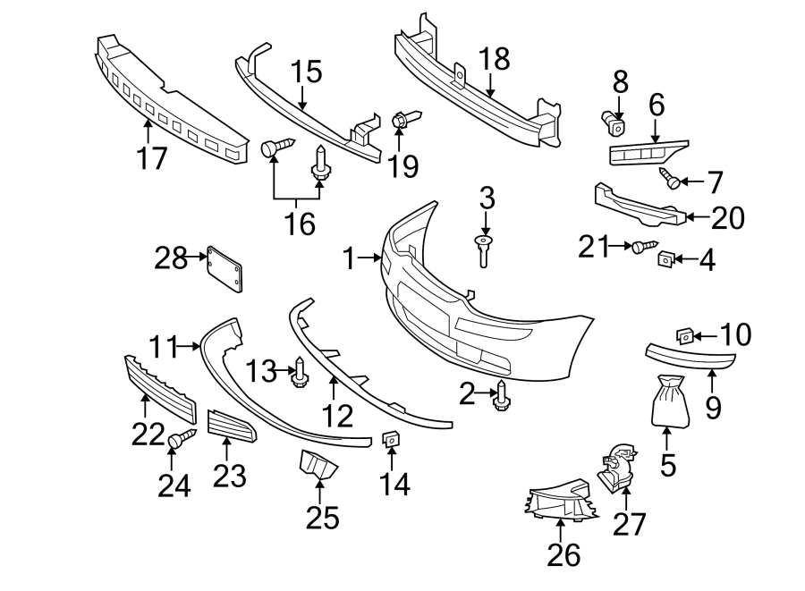 9FRONT BUMPER. BUMPER & COMPONENTS.https://images.simplepart.com/images/parts/motor/fullsize/9280005.png