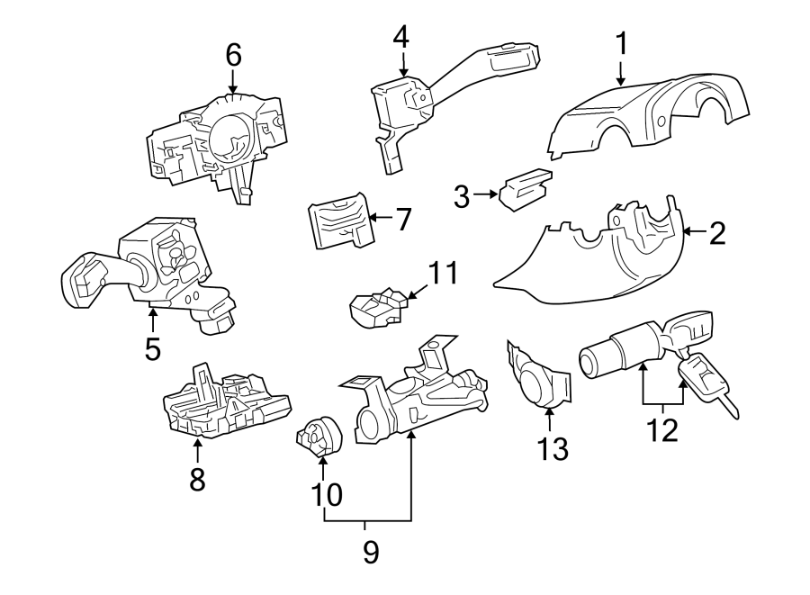 11STEERING COLUMN. SHROUD. SWITCHES & LEVERS.https://images.simplepart.com/images/parts/motor/fullsize/9280305.png