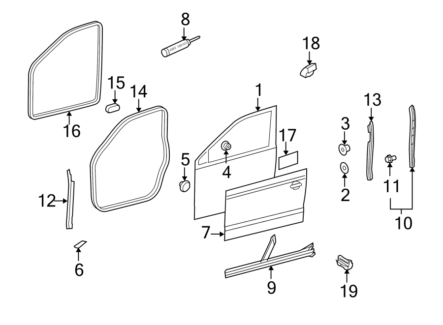 13FRONT DOOR. DOOR & COMPONENTS.https://images.simplepart.com/images/parts/motor/fullsize/9280500.png