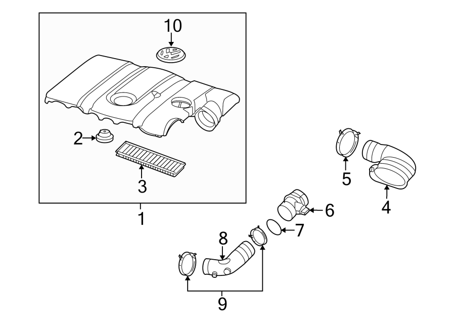 1ENGINE / TRANSAXLE. AIR INTAKE.https://images.simplepart.com/images/parts/motor/fullsize/9280760.png