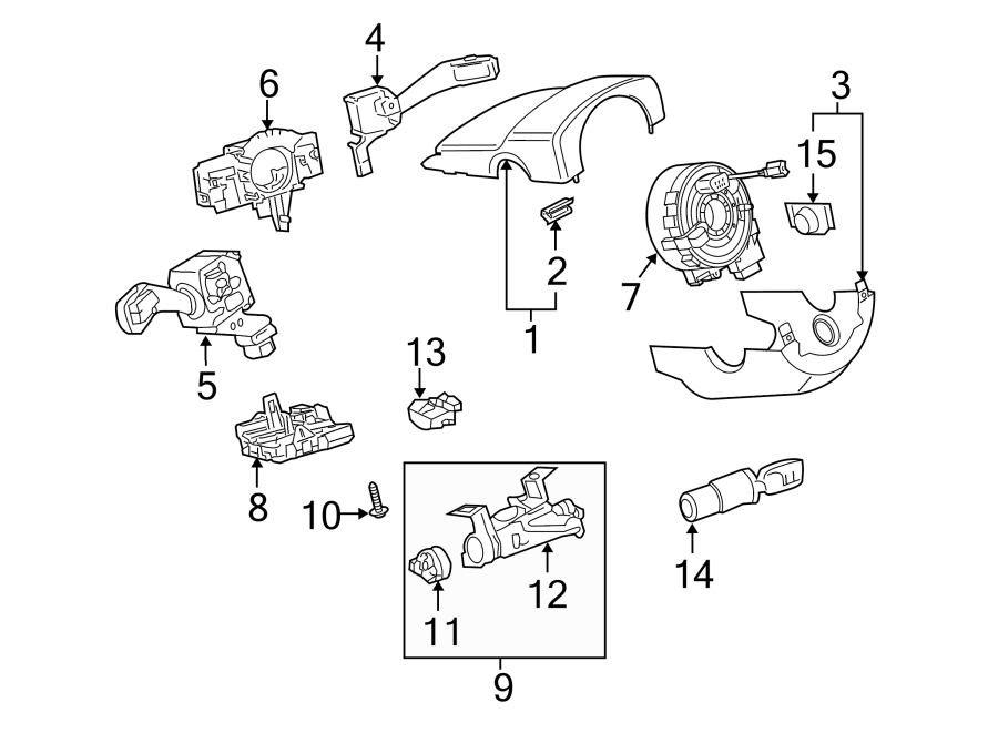 12STEERING COLUMN. SHROUD. SWITCHES & LEVERS.https://images.simplepart.com/images/parts/motor/fullsize/9281310.png