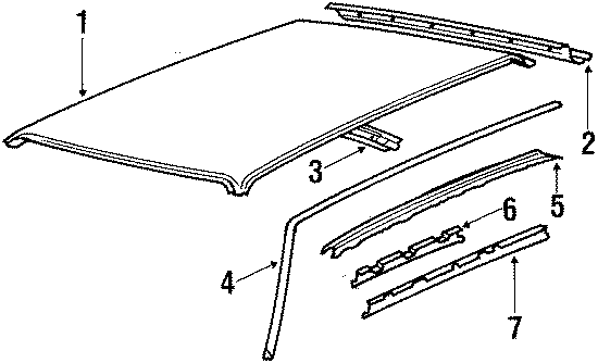 Full size assembly image of ROOF & COMPONENTS. (1/1)