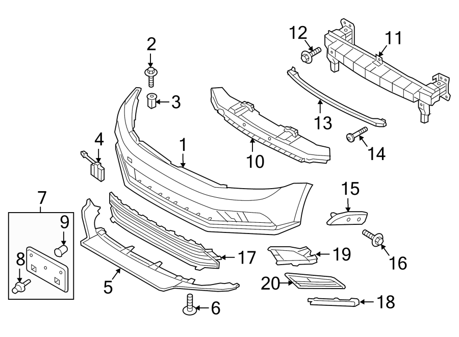 11Front bumper & grille. Bumper & components.https://images.simplepart.com/images/parts/motor/fullsize/9283006.png