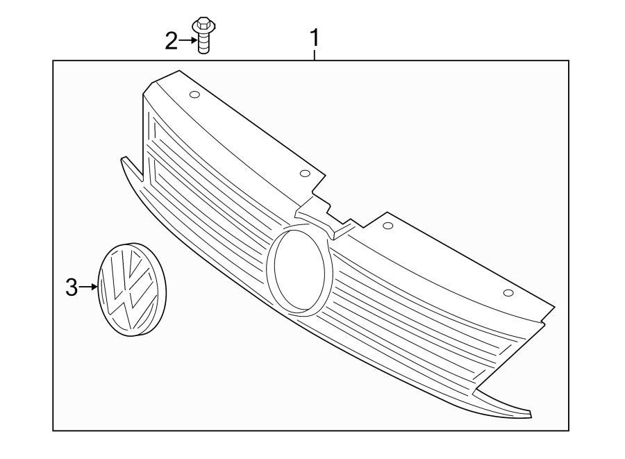 1FRONT BUMPER & GRILLE. GRILLE & COMPONENTS.https://images.simplepart.com/images/parts/motor/fullsize/9283007.png