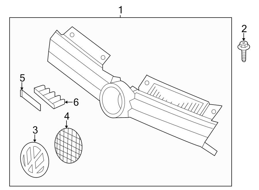 1FRONT BUMPER & GRILLE. GRILLE & COMPONENTS.https://images.simplepart.com/images/parts/motor/fullsize/9283012.png