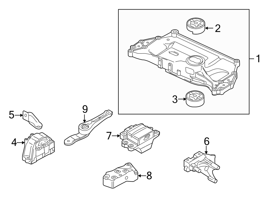 3ENGINE / TRANSAXLE. ENGINE & TRANS MOUNTING.https://images.simplepart.com/images/parts/motor/fullsize/9283314.png