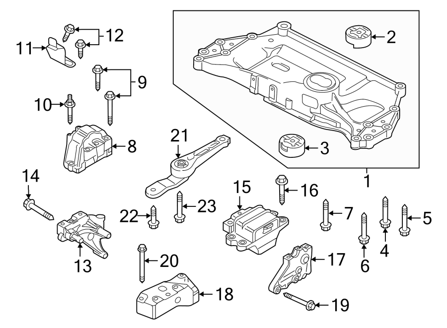 19ENGINE / TRANSAXLE. ENGINE & TRANS MOUNTING.https://images.simplepart.com/images/parts/motor/fullsize/9283324.png