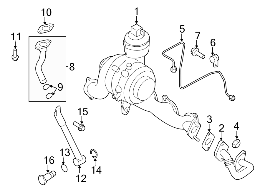 ENGINE / TRANSAXLE. TURBOCHARGER & COMPONENTS.