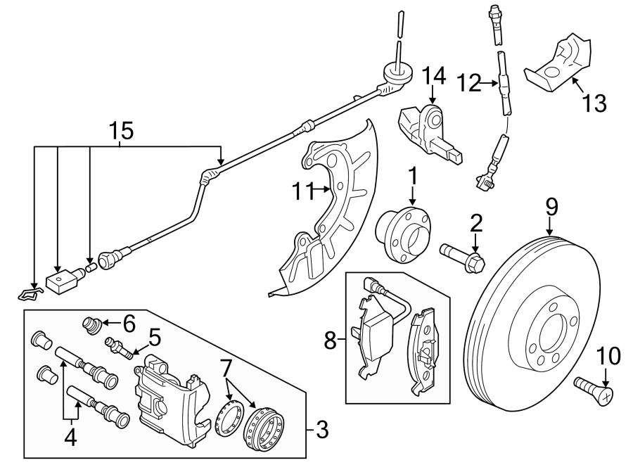 13FRONT SUSPENSION. BRAKE COMPONENTS.https://images.simplepart.com/images/parts/motor/fullsize/9283430.png