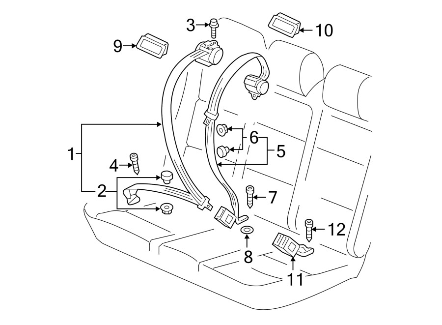 1RESTRAINT SYSTEMS. REAR SEAT BELTS.https://images.simplepart.com/images/parts/motor/fullsize/9283615.png