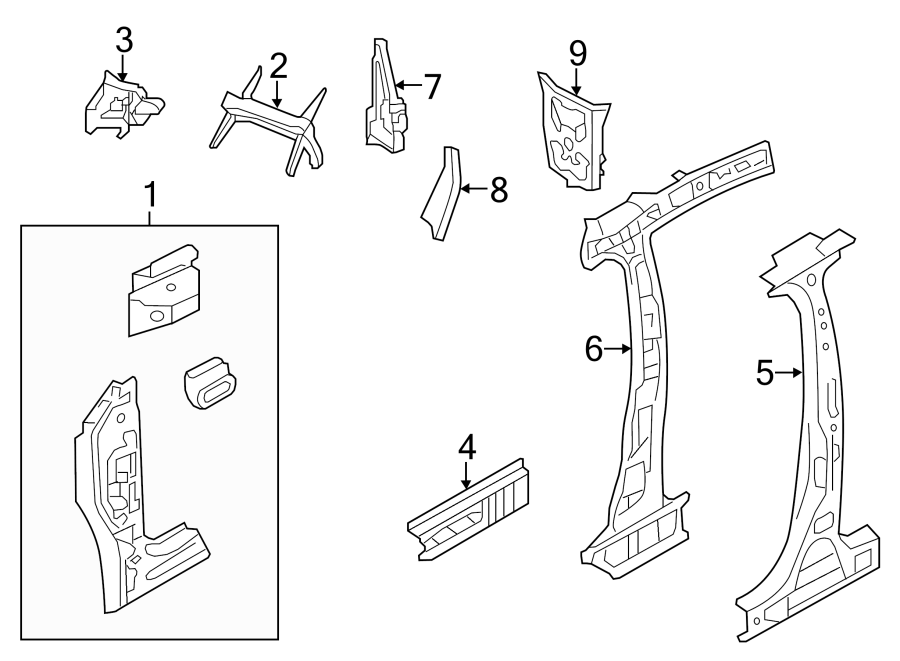 9PILLARS. ROCKER & FLOOR. CENTER PILLAR & ROCKER. HINGE PILLAR.https://images.simplepart.com/images/parts/motor/fullsize/9283655.png