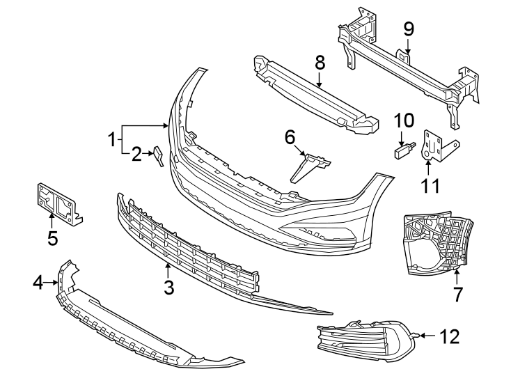 10Front bumper & grille. Bumper & components.https://images.simplepart.com/images/parts/motor/fullsize/9284006.png