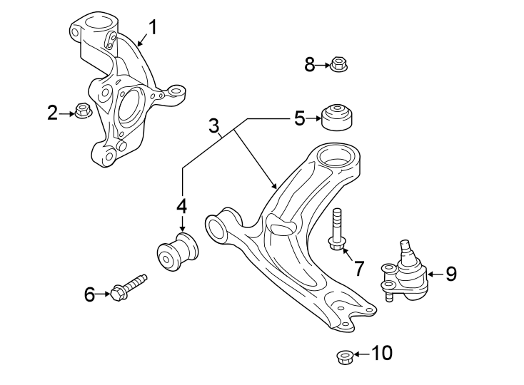 FRONT SUSPENSION. SUSPENSION COMPONENTS.