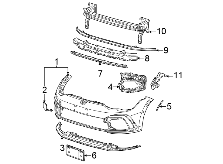 9Front bumper & grille. Bumper & components.https://images.simplepart.com/images/parts/motor/fullsize/9285005.png