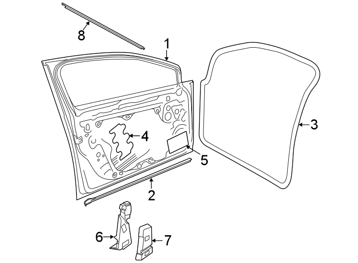 7Front door. Door & components.https://images.simplepart.com/images/parts/motor/fullsize/9285525.png