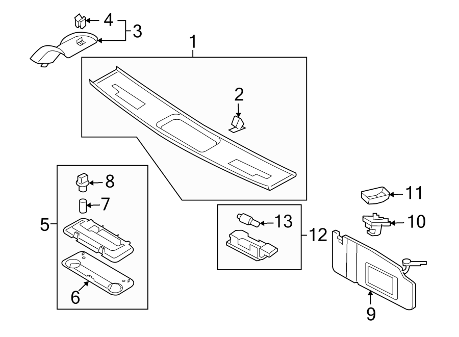 ROOF. INTERIOR TRIM.