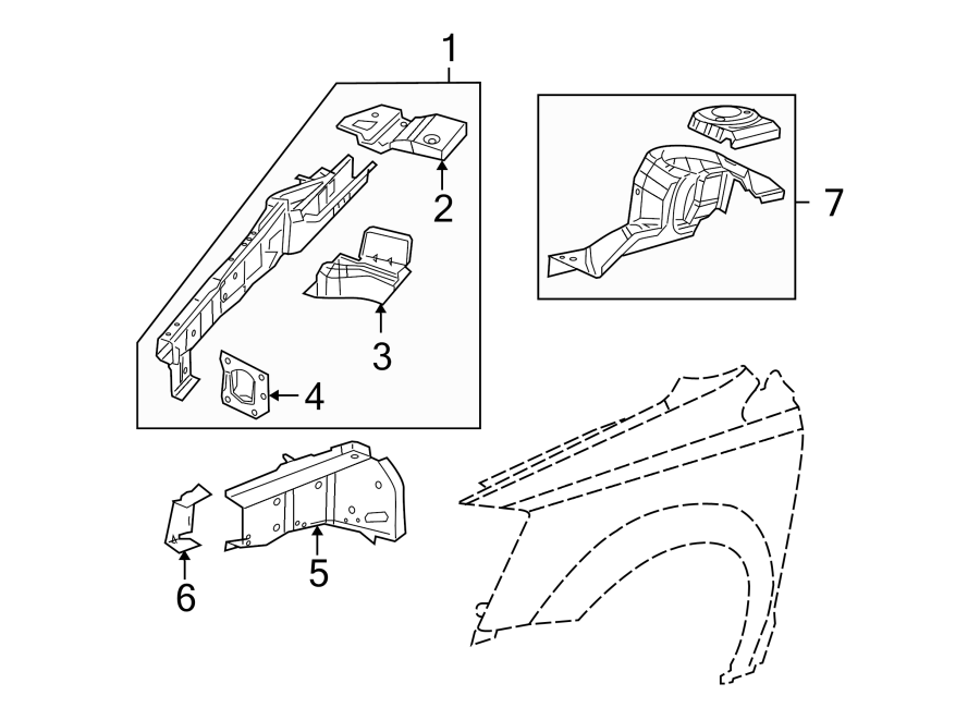 7FENDER. STRUCTURAL COMPONENTS & RAILS.https://images.simplepart.com/images/parts/motor/fullsize/9295140.png