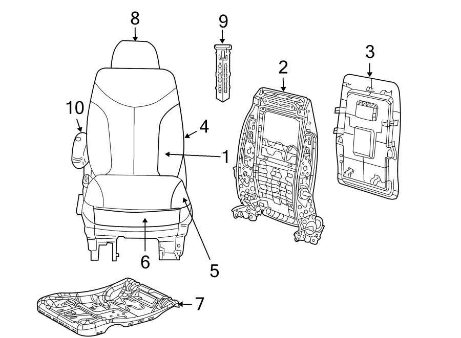 6SEATS & TRACKS. FRONT SEAT COMPONENTS.https://images.simplepart.com/images/parts/motor/fullsize/9295485.png