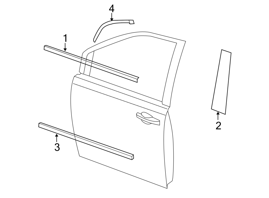 1FRONT DOOR. EXTERIOR TRIM.https://images.simplepart.com/images/parts/motor/fullsize/9295640.png