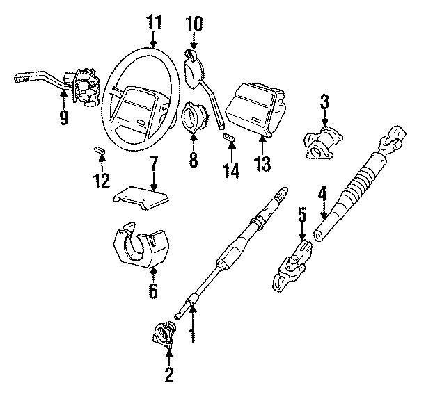 13STEERING COLUMN ASSEMBLY. STEERING WHEEL.https://images.simplepart.com/images/parts/motor/fullsize/9702330.png