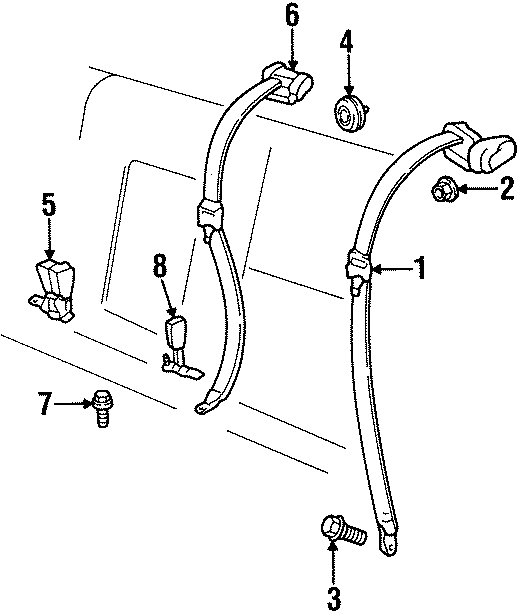 8RESTRAINT SYSTEMS. REAR SEAT BELTS.https://images.simplepart.com/images/parts/motor/fullsize/9709312.png