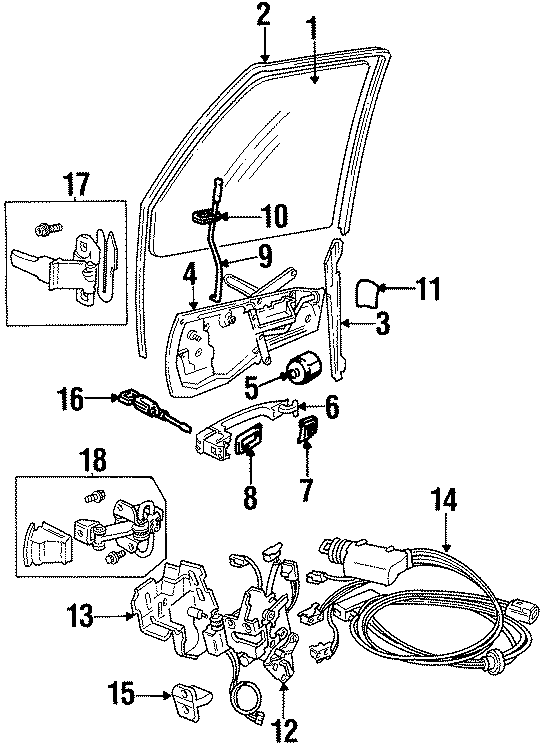 13FRONT DOOR. GLASS & HARDWARE.https://images.simplepart.com/images/parts/motor/fullsize/9709360.png