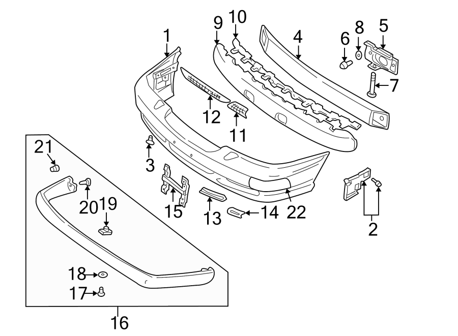 6FRONT BUMPER. BUMPER & COMPONENTS.https://images.simplepart.com/images/parts/motor/fullsize/9711020.png