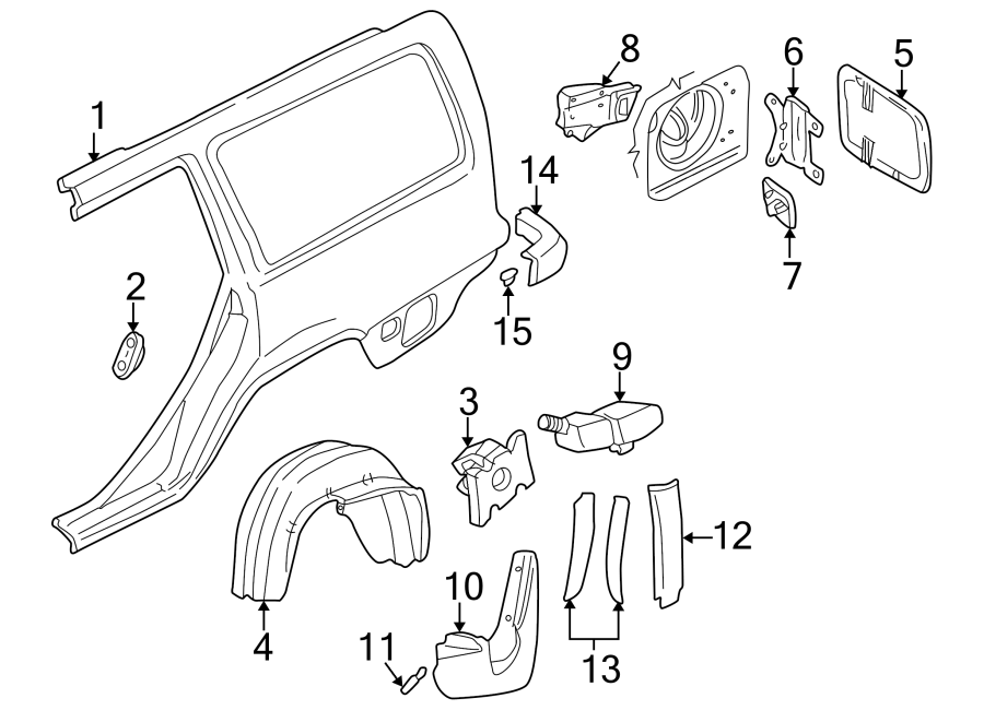 11EXTERIOR TRIM. QUARTER PANEL & COMPONENTS.https://images.simplepart.com/images/parts/motor/fullsize/9711560.png