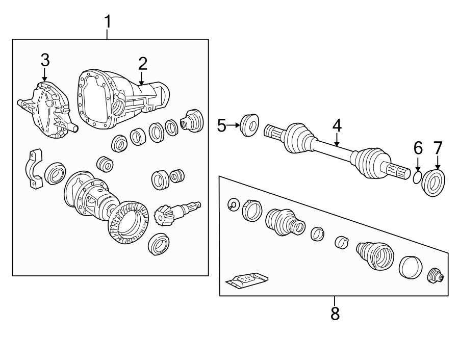 6Rear suspension. Axle & differential.https://images.simplepart.com/images/parts/motor/fullsize/9711620.png