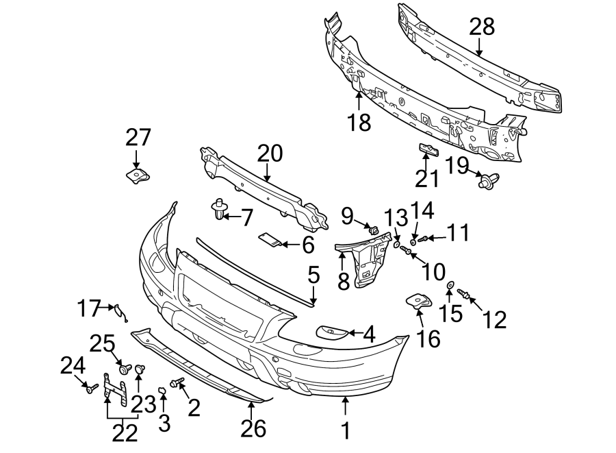 2Front bumper & grille. Bumper & components.https://images.simplepart.com/images/parts/motor/fullsize/9712025.png