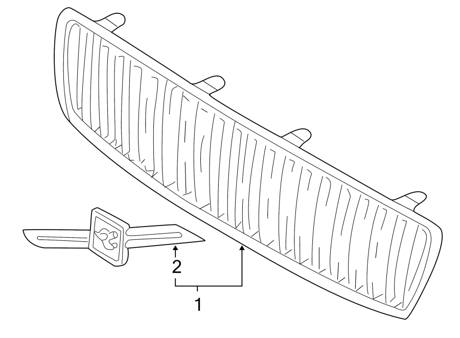 2FRONT BUMPER & GRILLE. GRILLE & COMPONENTS.https://images.simplepart.com/images/parts/motor/fullsize/9712038.png