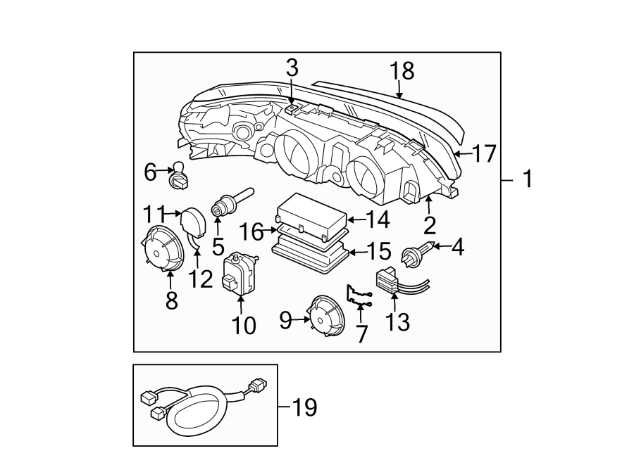 11Front lamps. Headlamp components.https://images.simplepart.com/images/parts/motor/fullsize/9712765.png