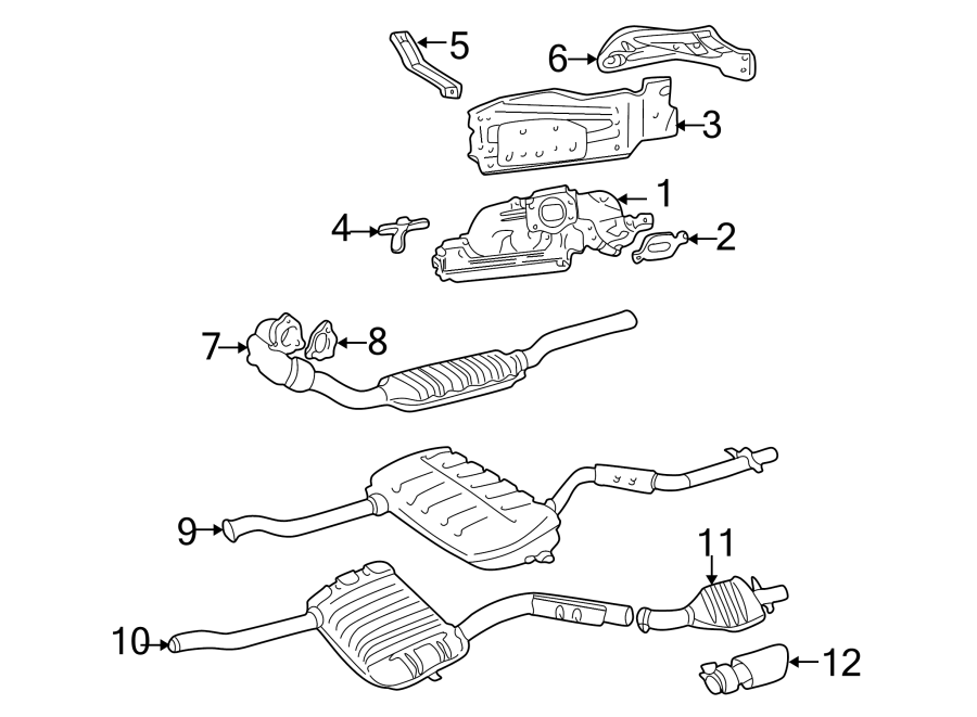 12EXHAUST SYSTEM. EXHAUST COMPONENTS.https://images.simplepart.com/images/parts/motor/fullsize/9713200.png