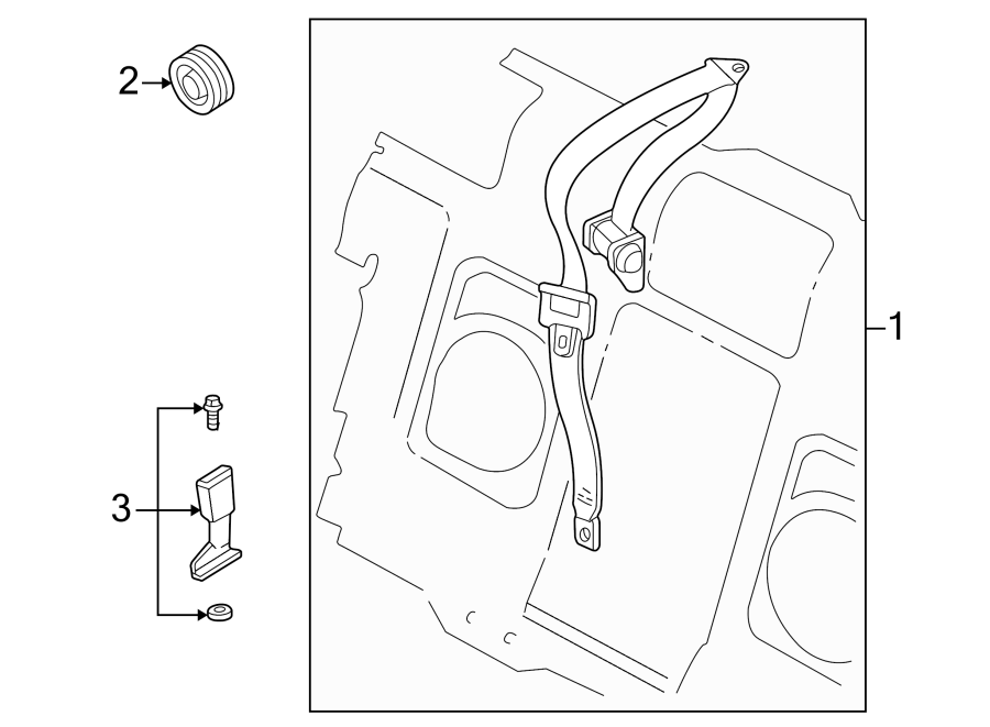 2RESTRAINT SYSTEMS. REAR SEAT BELTS.https://images.simplepart.com/images/parts/motor/fullsize/9713375.png