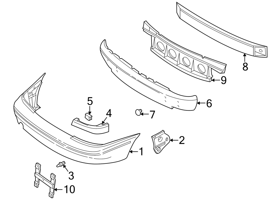 1REAR BUMPER. BUMPER & COMPONENTS.https://images.simplepart.com/images/parts/motor/fullsize/9713770.png