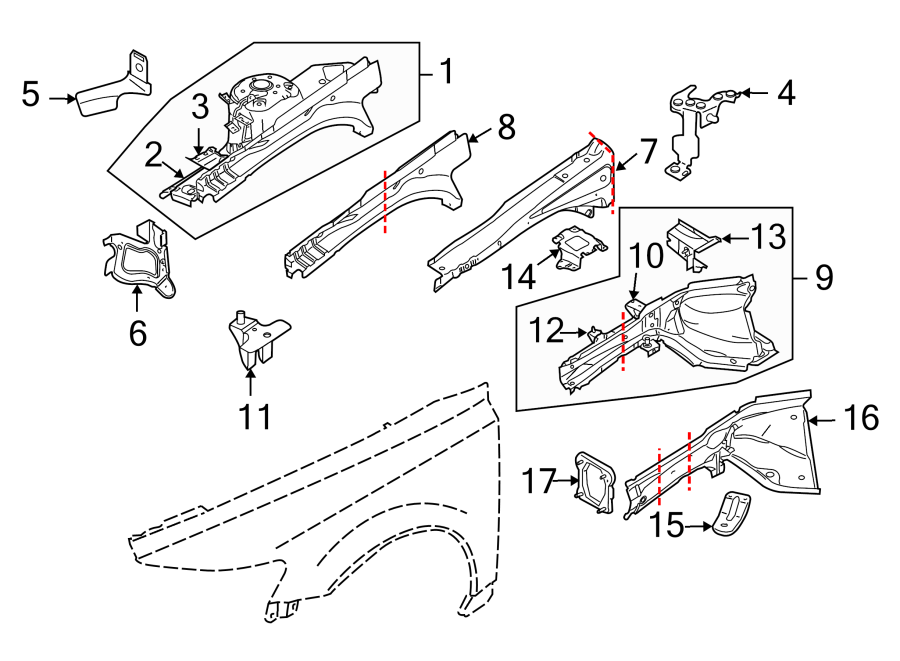 16Fender. Structural components & rails.https://images.simplepart.com/images/parts/motor/fullsize/9714095.png