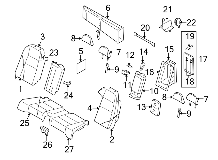 22Seats & tracks. Rear seat components.https://images.simplepart.com/images/parts/motor/fullsize/9714345.png