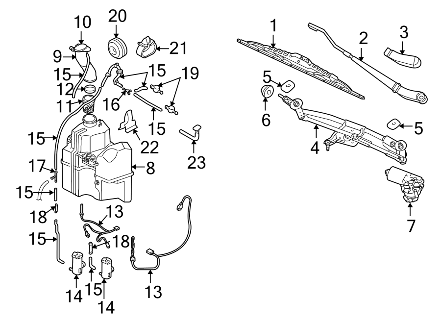 15Windshield. Wiper & washer components.https://images.simplepart.com/images/parts/motor/fullsize/9715590.png