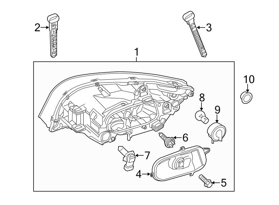 6FRONT LAMPS. HEADLAMP COMPONENTS.https://images.simplepart.com/images/parts/motor/fullsize/9716022.png