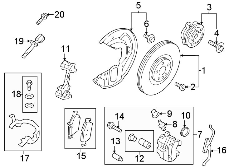 FRONT SUSPENSION. BRAKE COMPONENTS.