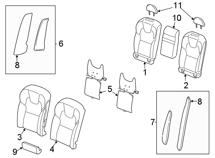 11Seats & tracks. Rear seat components.https://images.simplepart.com/images/parts/motor/fullsize/9719590.png